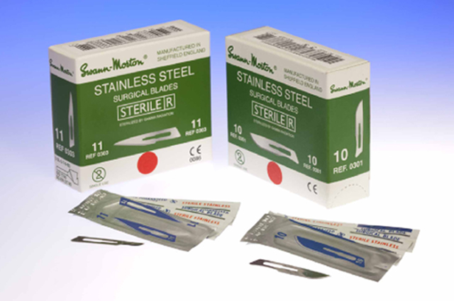 13 18 24 Swann Morton Carbon Steel Sterilized Blades # 12 19 15C 15 No.12 15A 16 22 15T 