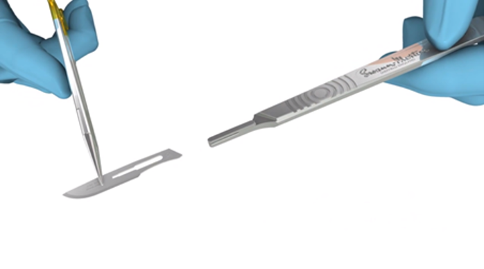 thumbnail image 2 of 2-Pack TM Surgical Scalpel Handle No. 3 With 0-6cm Side Ruler – Stainless Steel Dental 2 of 3